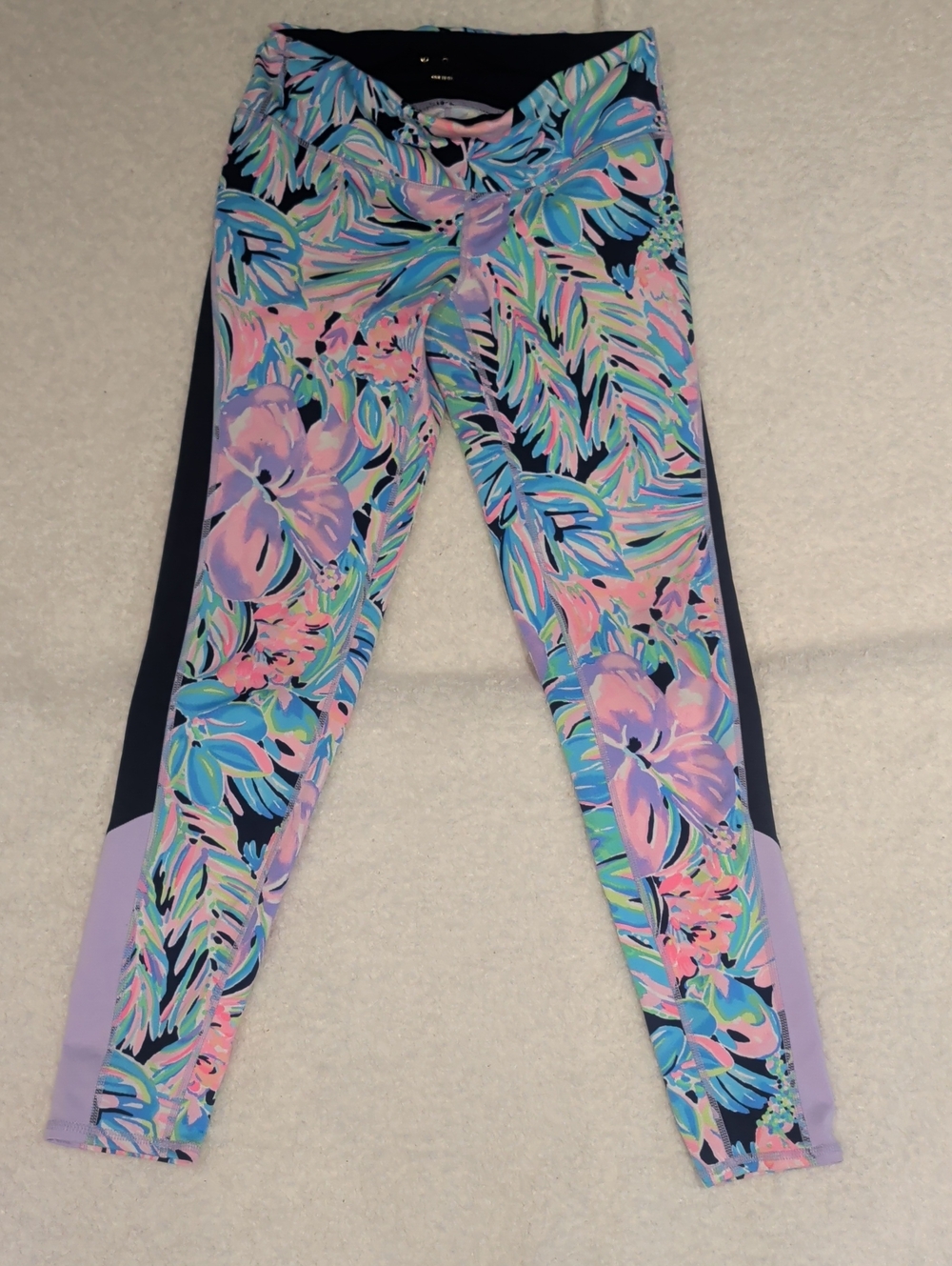 Lilly Pulitzer Multicolor Floral Active Leggings - Pink, Blue & Lavender